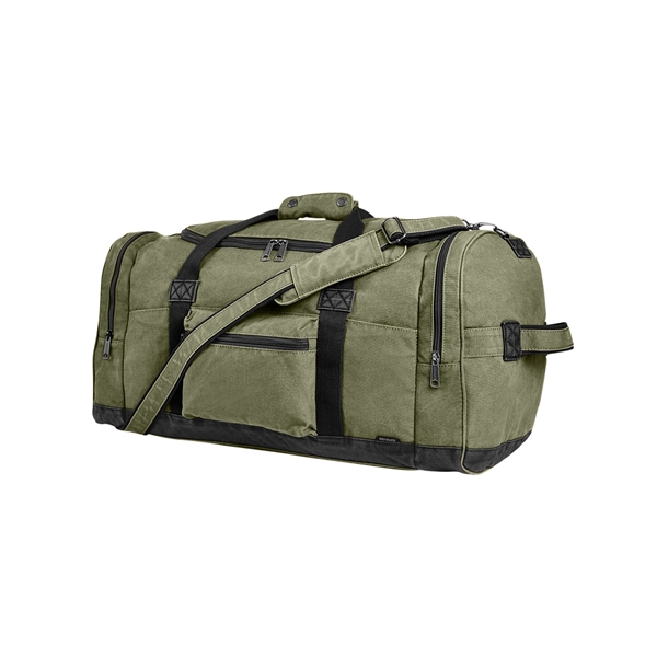 Fish On Fishing Hook Army Heavyweight Cotton Canvas Duffel Bag