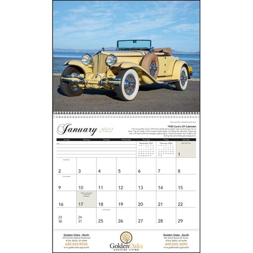 Antique Cars 2023 Calendar Everythingbranded Canada