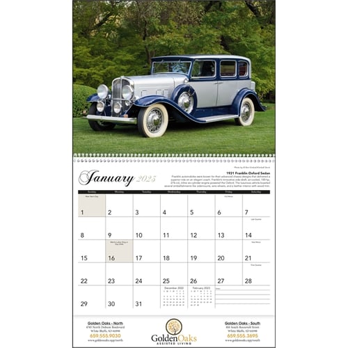 Antique Cars 2023 Calendar Everythingbranded Canada