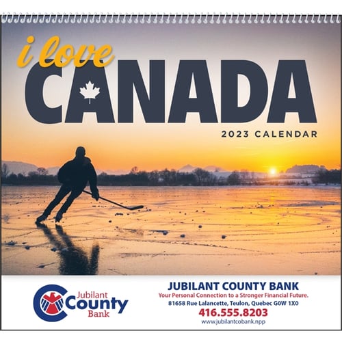 I Love Canada 2023 Calendar Everythingbranded Canada