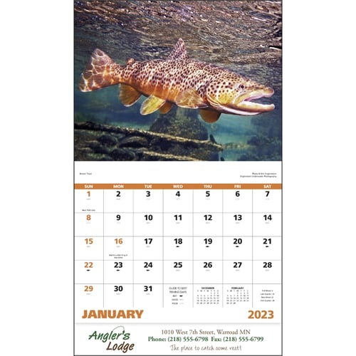 Fishing Stapled Calendar