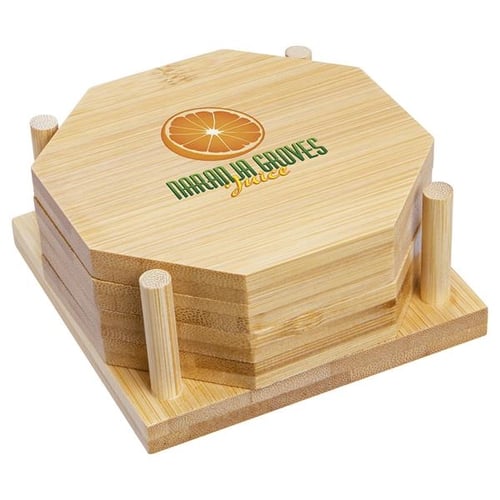 Bamboo 4 Piece Coaster Set