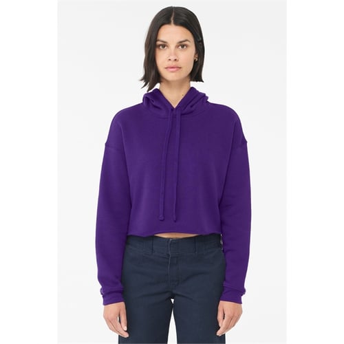 Cropped best sale fleece hoodie