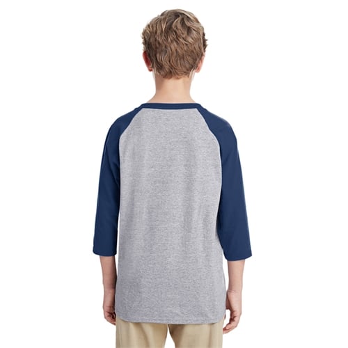 Gildan Heavy Cotton Three-Quarter Raglan Sleeve Baseball T-Shirt 