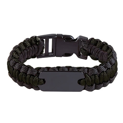 Customized Promotional Paracord Bracelet with Metal Plate