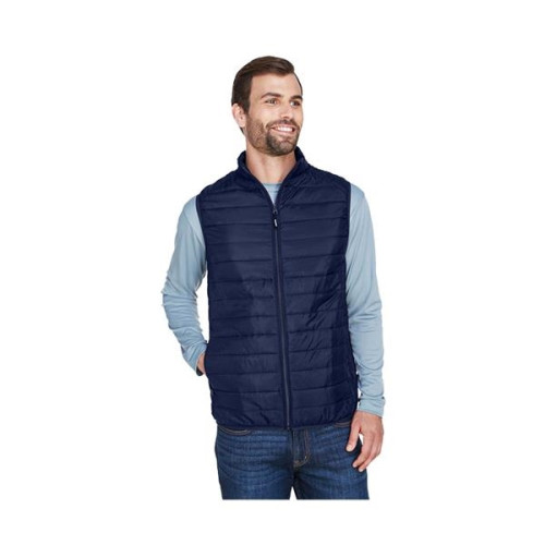 Navy puffer vest on sale mens