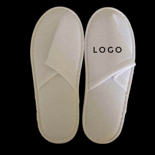  Spa Slippers, Disposable Slippers For Guests Bulk Of 6 Pairs  - Non-Slip Closed-Toe Premium White Spa